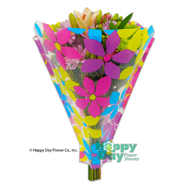 7288-1 BB Flowers, Yellow, Pink, Purple, Blue with flowers