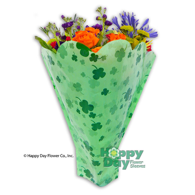 7065-Clover with flowers for St. Patrick's Day