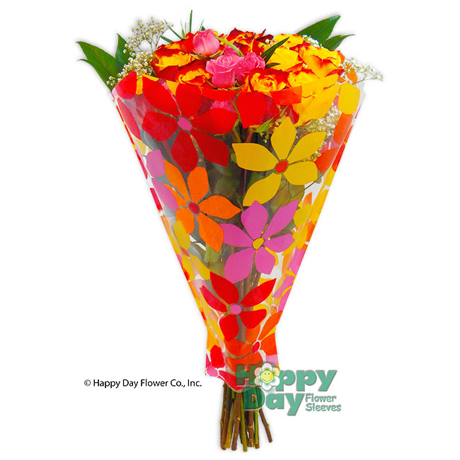 7288-3-BB-Flowers-Orange, Yellow, Red, & Pink with Flowers