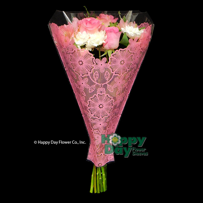 7527-VLace Pink with flowers