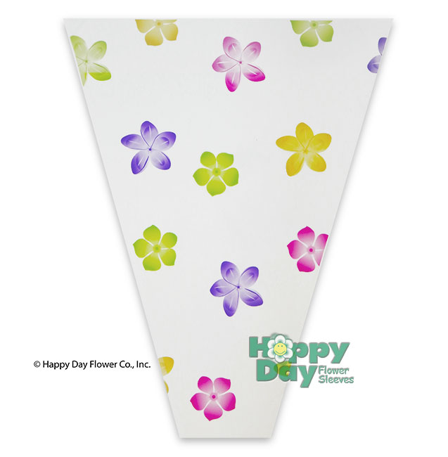 7643-8-Petals-Purple, Green, Pink, Yellow-13in