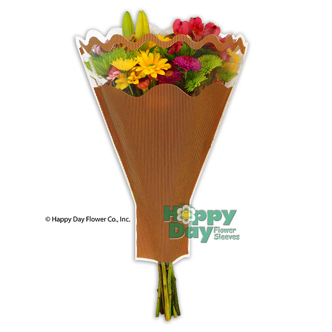 4978-Pinstripe View Kraft with Flowers
