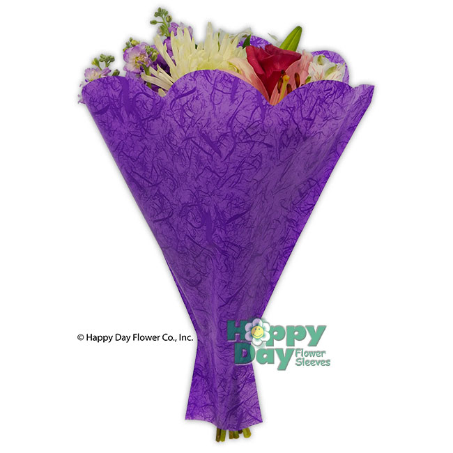 7676SC-Nina Purple Scallop 13 inch with Flowers