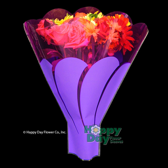 7076-6-Waves Purple with Flowers