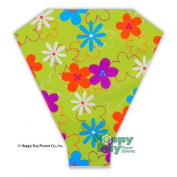 Bright Multicolored Crazy Daisy Flower Sleeve