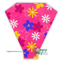 Bright Pink Crazy Daisy Flower Sleeve