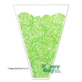 NEW Rosy Green Flower sleeve-Rose pattern