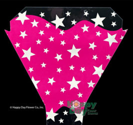 Hot Pink Stars Flower Sleeves for Holidays