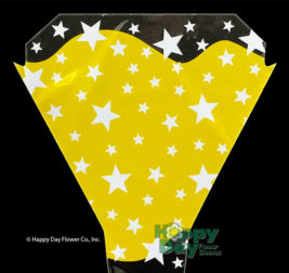 Holiday Yellow Stars Flower Sleeves