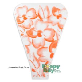 NEW Flora Flower Sleeve with Soft Painted Flowers in Orange