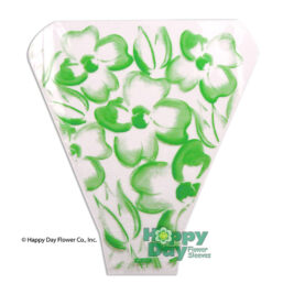 NEW Flora Flower Sleeve with Soft Painted Flowers in Green