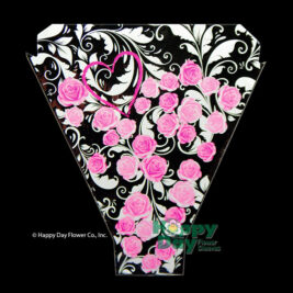 NEW Hearts & Roses Pink Transparent Sleeve