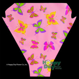 NEW Papillio Butterflies on Pink Flower Sleeve