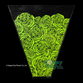 NEW Rosy Green Flower sleeve-Rose pattern