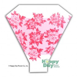 Beautiful Rose Print flower sleeve bouquet sleeve with a clear top and bottom