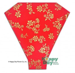 Red with Gold Poinsettias Flower Sleeve