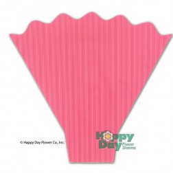 Pink Pinstripe Sleeve with Scalloped Top