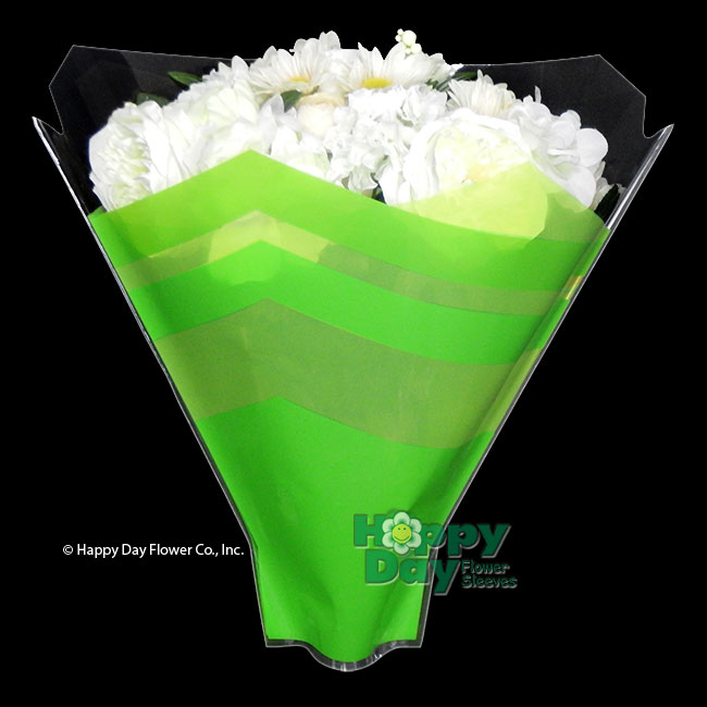 4951-Double Peak Green with Flowers