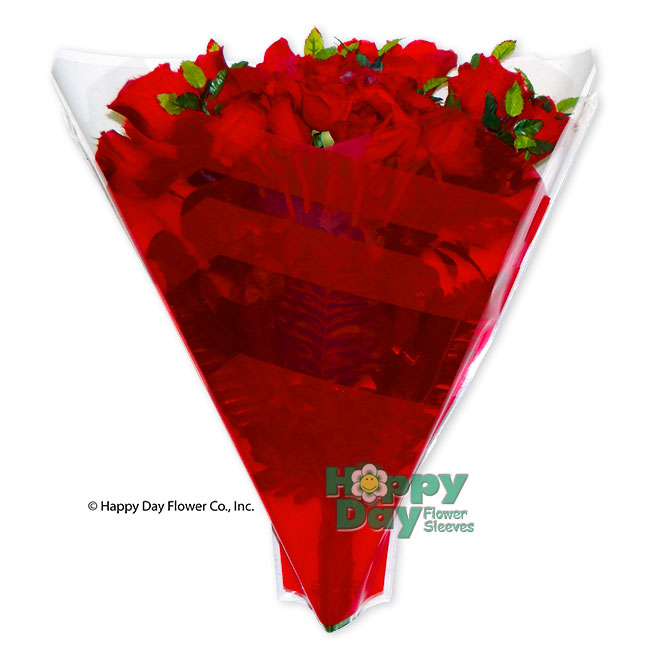 4955-Double Peak Red with Flowers