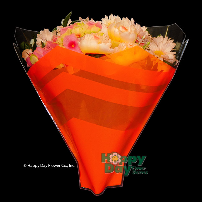4957-Double Peak Orange with Flowers