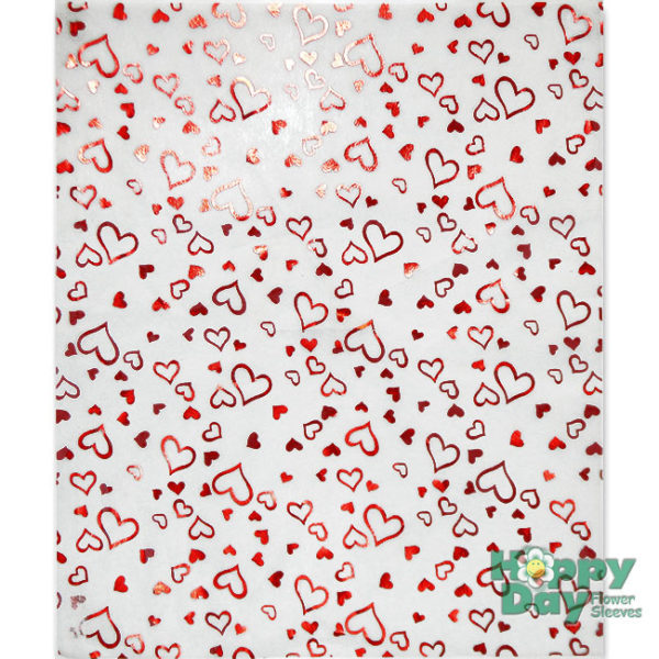 6692-0-Fiberwrap White with-Red Metal Hearts Sheet