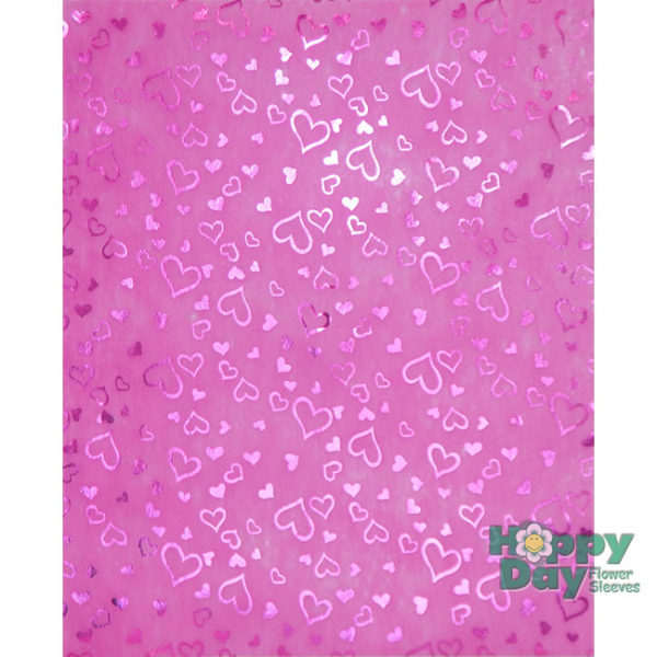 6692-2-Fiberwrap Azalea with Pink Metal Hearts Sheet