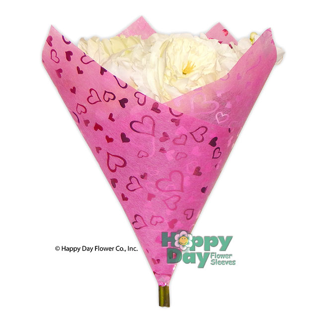6692-2-Fiberwrap Azalea with Pink Metal Hearts with Flowers