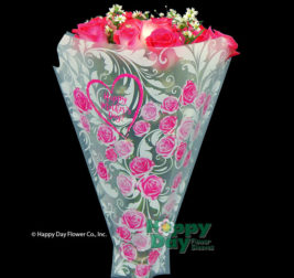 Pretty Roses and Scrolls Frosted Flower Sleeve for Mother's Day