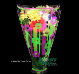 Bright Colorful Flowers with Stripes Flower sleeve