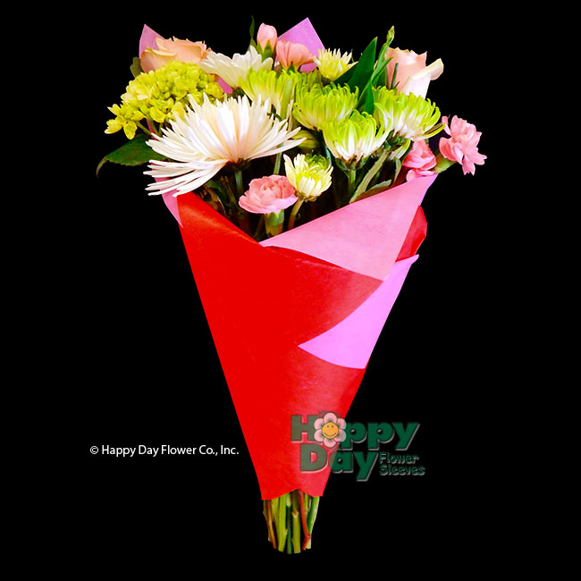 Fine Wrap in Pink and Red Sheets with Flowers