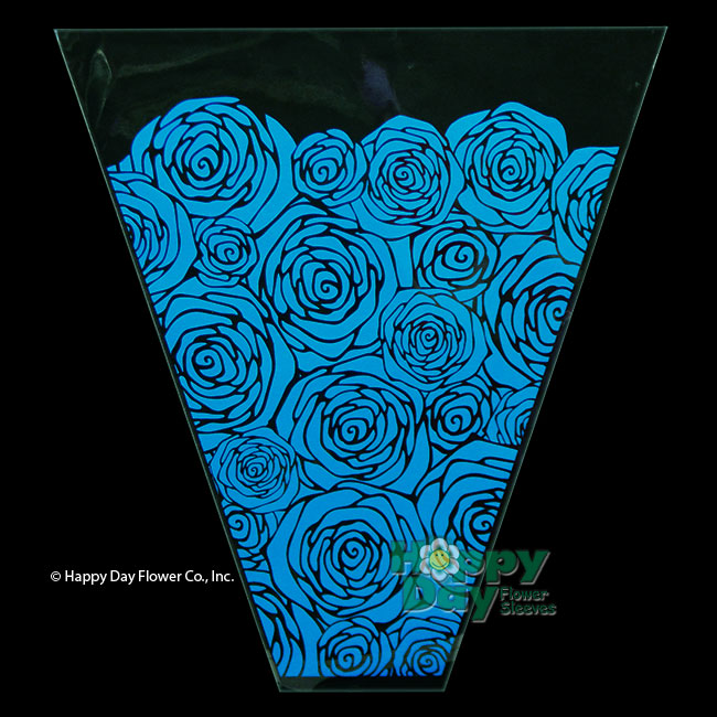 9742-3-Rosy Blue Flower sleeve 13in , 17in