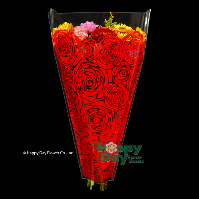 9742-5 Rosy Red Flower Sleeves 13in, 17in 