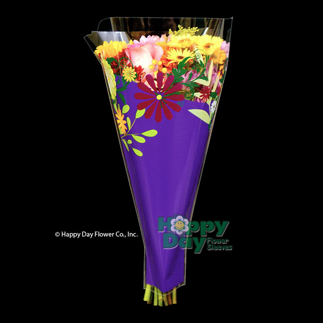9744-6-Joy Purple 13in & 17in Flower Sleeves